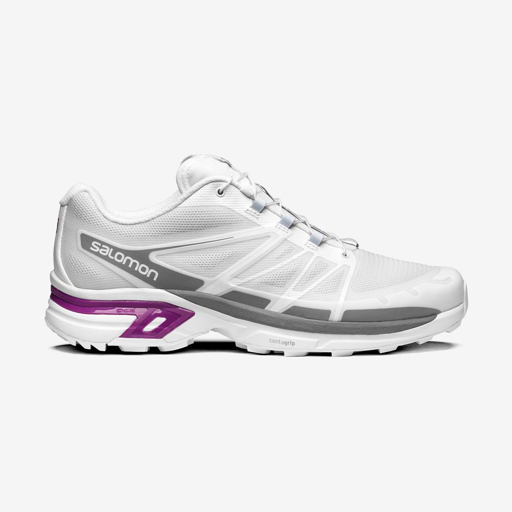 Baskets Salomon Homme Blanche / Violette - Salomon XT-WINGS 2 - France (7513-BHQPZ)